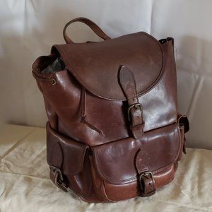 Mens 100%genuine leather backpack